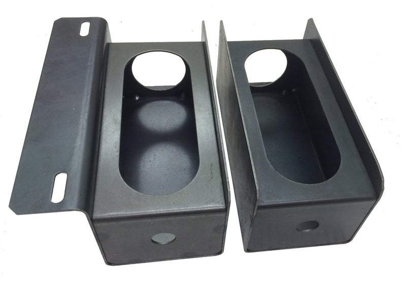 LIBRA Set of Steel Trailer 6" Oval & 2" Round Side Light Mount Box W/License Plate Rack - 24013/24014 - Image 2
